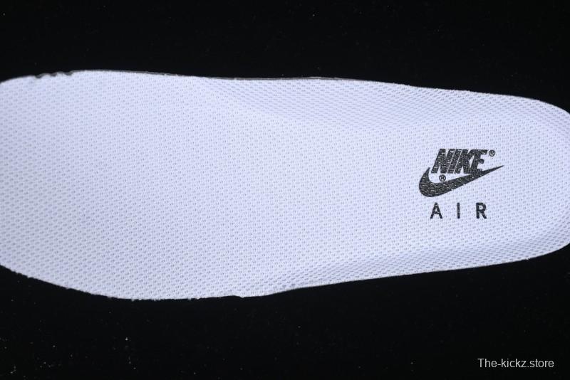 Nike Air Force 1 '07 Low Stussy Collaboration Black Leather & Gum Sole Low-Top Casual Sneakers - CH6336-519