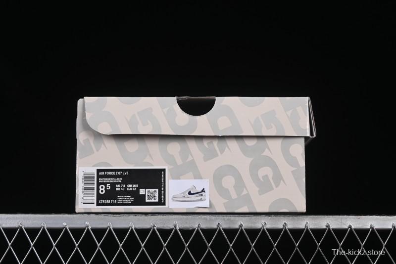 Nike Air Force 1 '07 Low The North Face Collaboration Grey Blue Swoosh Casual Shoes - XZ6188-745