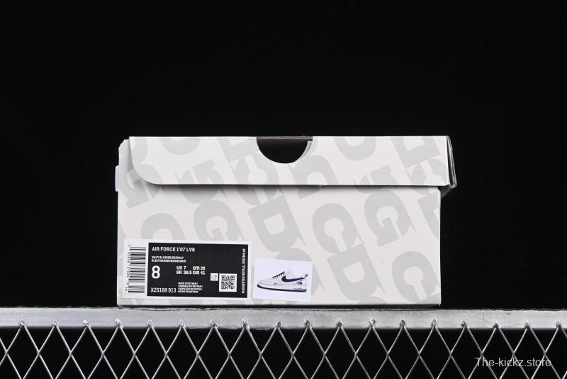 Nike Air Force 1 '07 Low The North Face Collaboration Blue Swoosh Logo Casual Sneakers - XZ6188-913