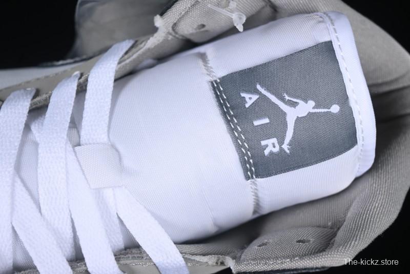 Nike Air Jordan 1 Mid AJ1 White Grey Mid Top Casual Sneakers - HF3193-100