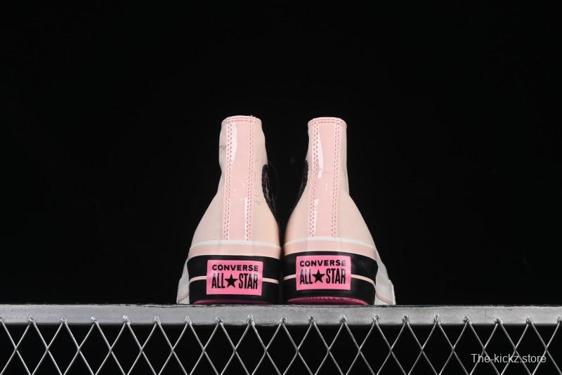 Converse Chuck 70 High Top Platform Sneakers in Pink Color Block Design - A14825C