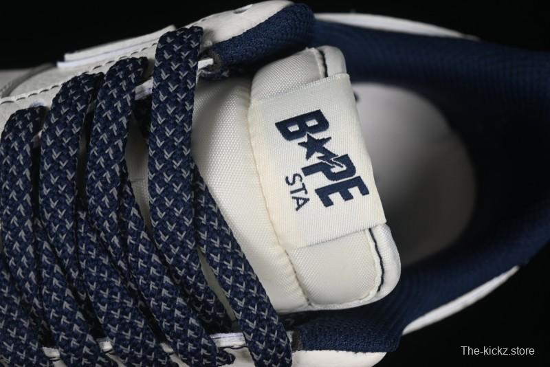 Nike Air Force 1 '07 Low Bape Collaboration Off-White Navy Blue Casual Sneakers - HH7518-066