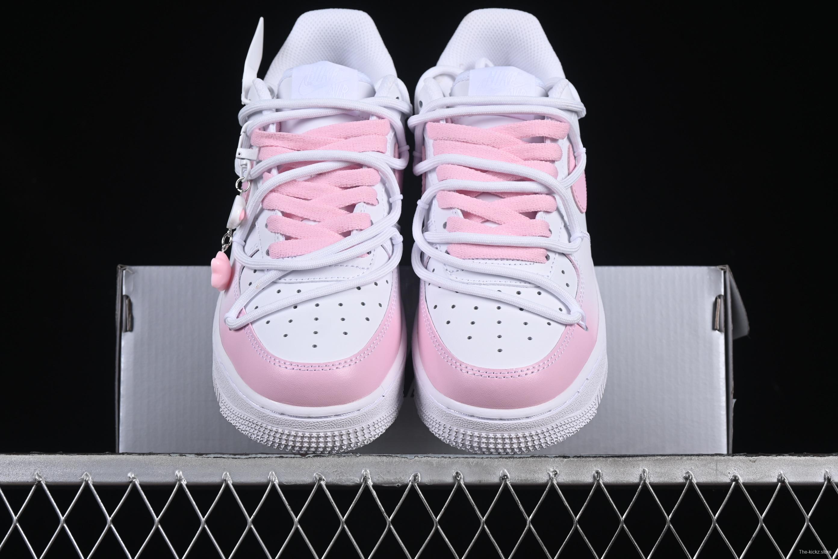 Nike Air Force 1'07 Low Casual Sneakers with Custom Leather & Full-Length Air Cushion - CQ2288-802