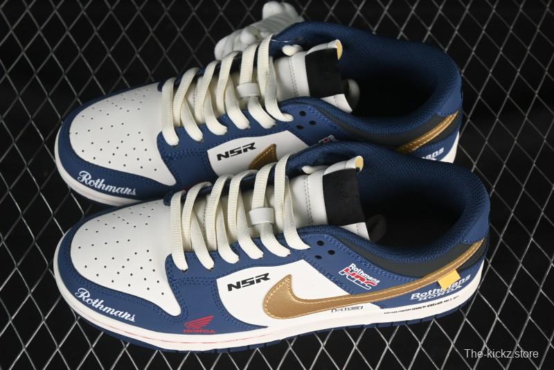 Nike SB Dunk Low Retro White Blue Collaboration Anniversary Custom Low-Top Casual Skate Shoes - MU0232-365