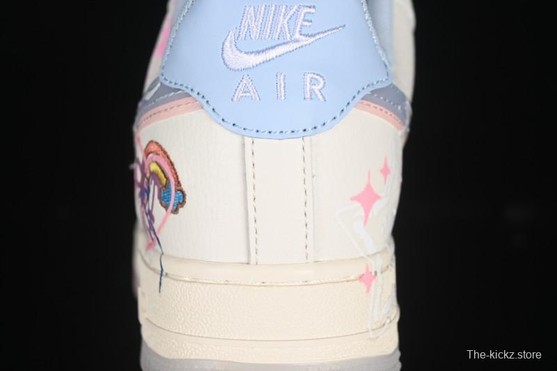 Nike Air Force 1'07 Low Pink and Blue Love Limited Edition Casual Sneakers - CW1574-058
