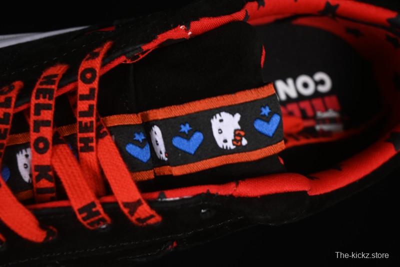 Converse One Star Low Top Casual Sneakers with Hello Kitty Collaboration - Pink Star and Embroidered Bow Design - 163904C