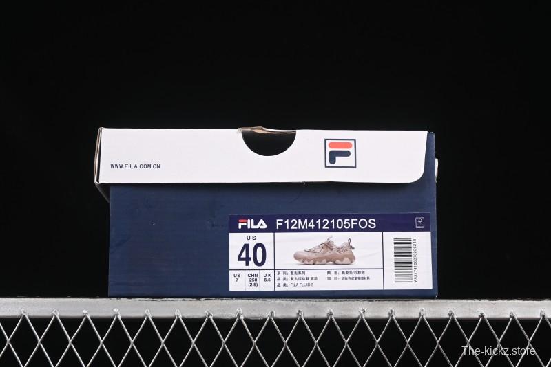 Fila Heritage Fluid Cat Paw 5.0 Retro Dad Shoes with Lace-Up Design - F12M412105FOS