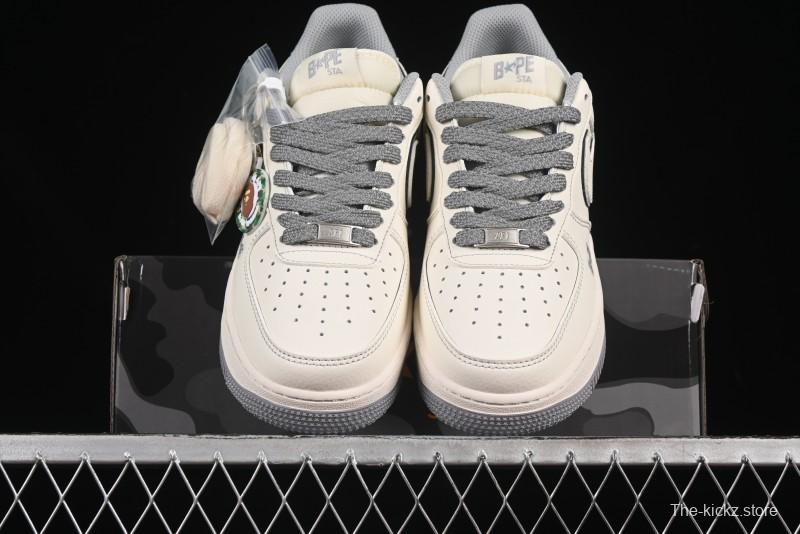 Nike Air Force 1 '07 Low BAPE Collaboration Beige Starry Sky Casual Sneakers - HH7518-065