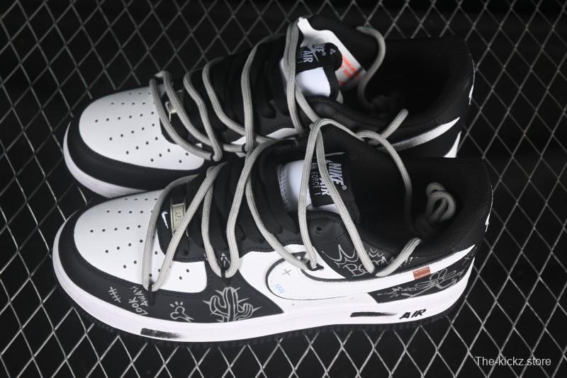 Nike Air Force 1'07 Low Denim Casual Sneakers with Full-Length Air Cushion - ZH0316-071