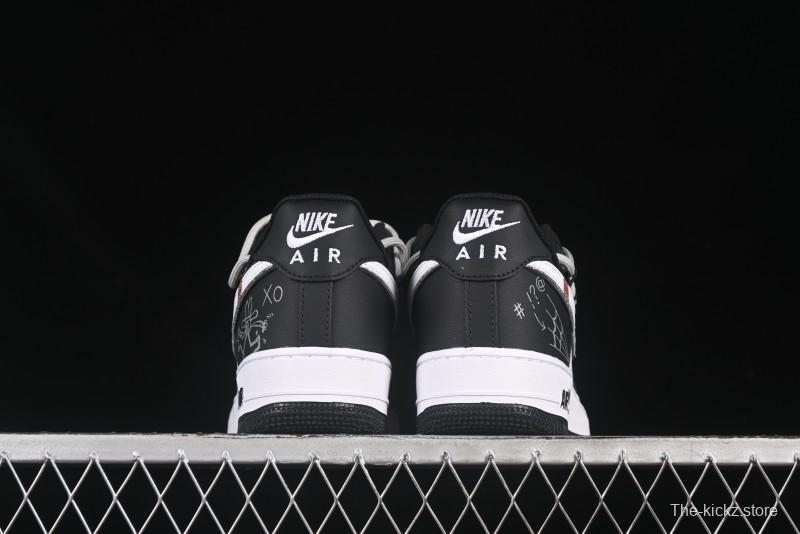 Nike Air Force 1'07 Low Denim Casual Sneakers with Full-Length Air Cushion - ZH0316-071