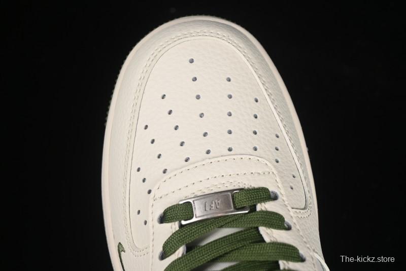 Nike Air Force 1 '07 Low Supreme Collaboration Military Green Multi Swoosh Casual Sneakers - XX3168-148