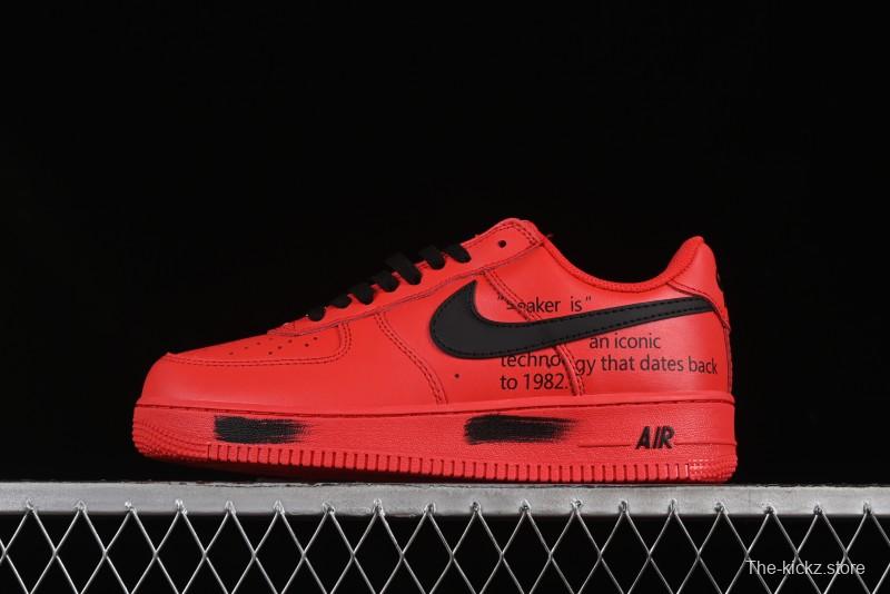 Nike Air Force 1'07 Low Watermelon Red Casual Sneakers with Full-Length Air Cushion - FD7039-600