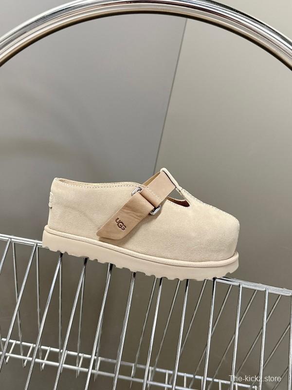 2025 UGG Beige Suede Slippers KFY00230