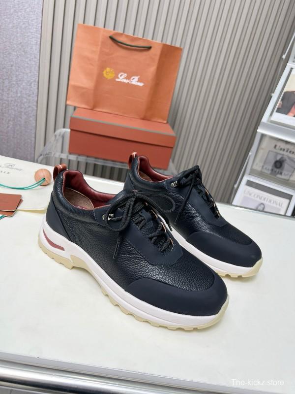 2024 Men Le Parmentier Black Leather Silk Outdoor Casual Hiking Shoes MJ00350