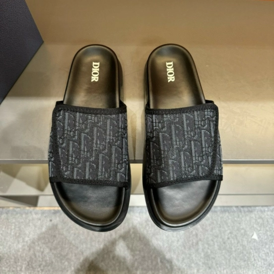 2024 Dior black mesh slippers MJ00180