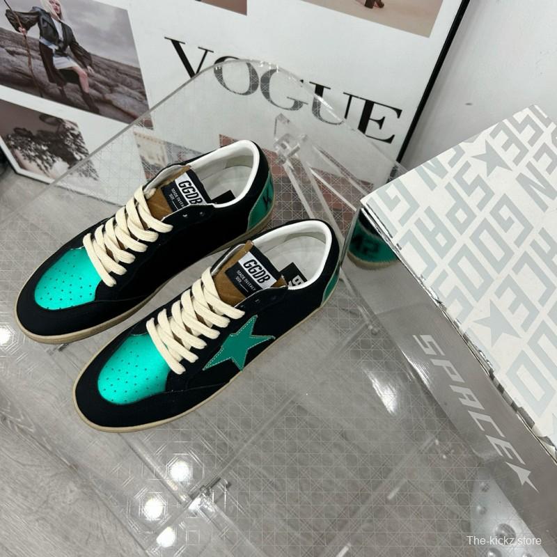2024 Unisex GGDB Black Green Leather Sneakers MJ00260