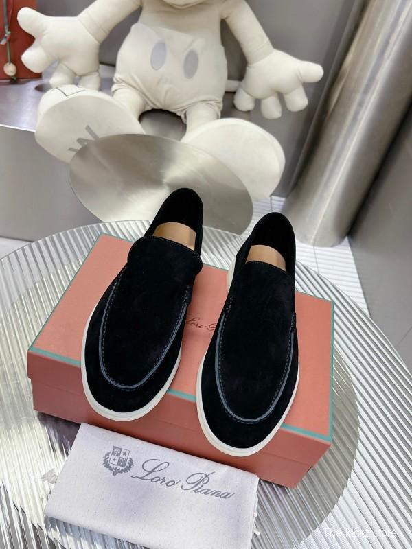 2025 Men LP Black Suede Loafers LY00260