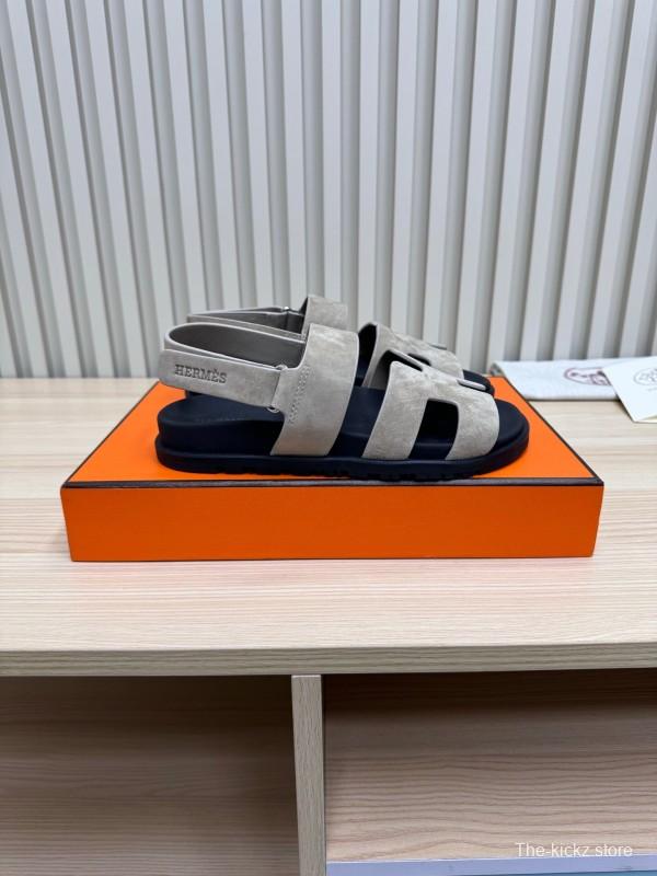 2025 Slippers Hermès Grey Suede Slippers