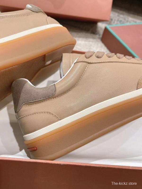 2025 Unisex Le Parmentier Beige Cream Leather Sneakers High Version LY00320(F)/LY00330(M)