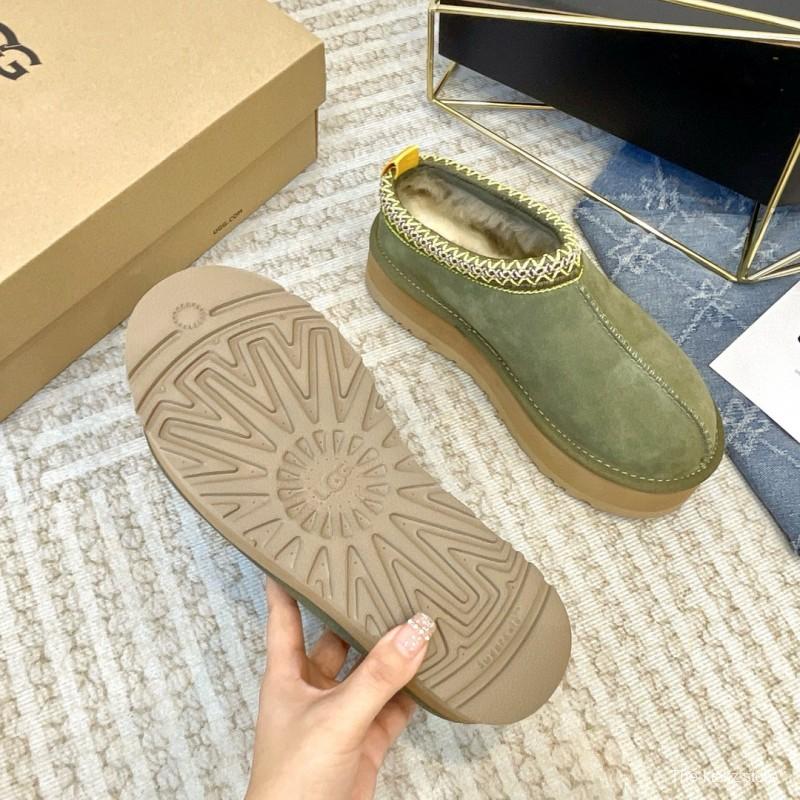2024 Women UGG Olive Suede Platform Moccasin MJ00230