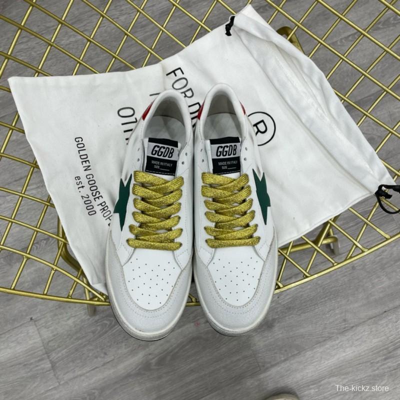 2024 Unisex GGDB White Green Red Leather Suede Low Top Sneakers MJ00260
