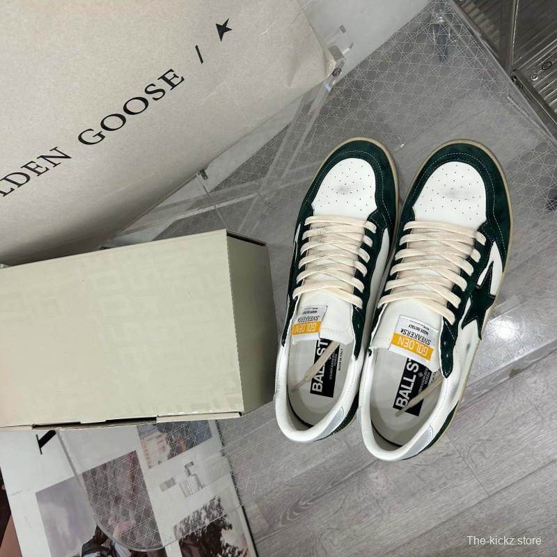 2024 Unisex GGDB White Green Leather Sneakers MJ00260