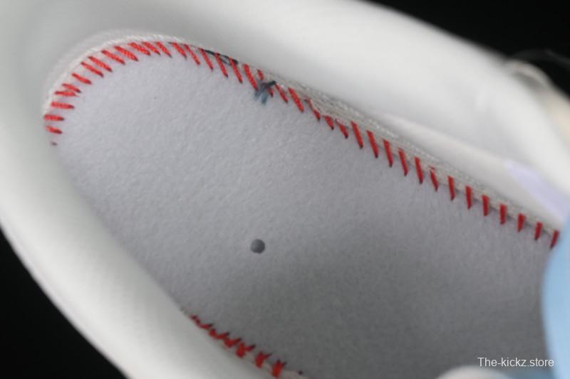 Nike Air Force 1 '07 Low Supreme Collaboration Two-Tone Beige Blue Casual Skate Shoes - XX3168-179