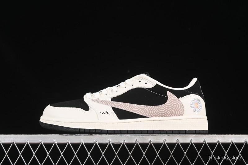 Nike Travis Scott x Fragment Design x Air Jordan 1 Low OG SP AJ1 Low Top Casual Sneakers - XS2024-047