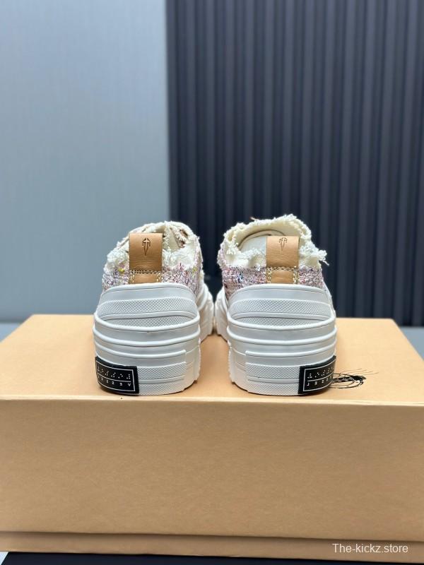 2025 Unisex XVESSEL White Canvas Plimsolls Vulcanized AS00260