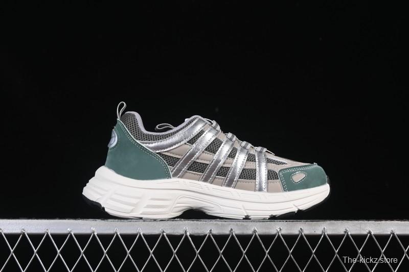 Nike P-6000 Retro Casual Sports Kids Shoes - Gray Green White Swoosh