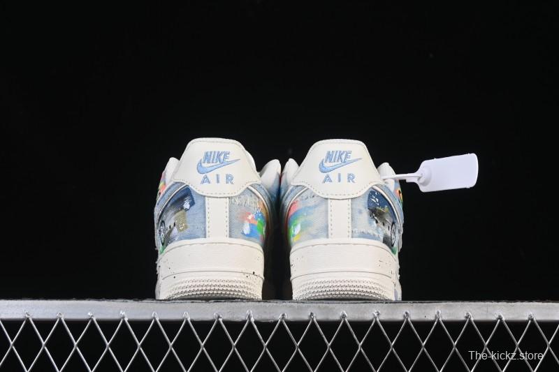 Nike Air Force 1 '07 Low Fantasy Cowboy Hand-Drawn Graffiti Casual Sneakers - CW1888-116