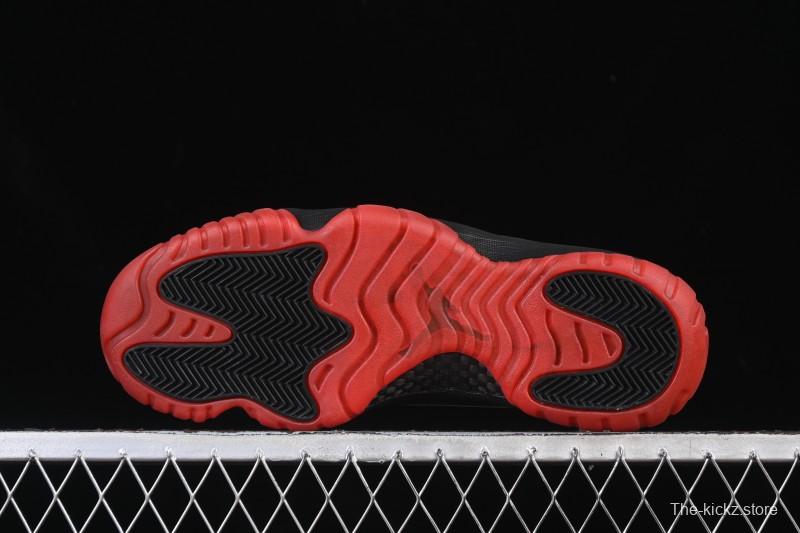 Nike Air Jordan 11 Retro Black Red Basketball Shoes - 378037-326