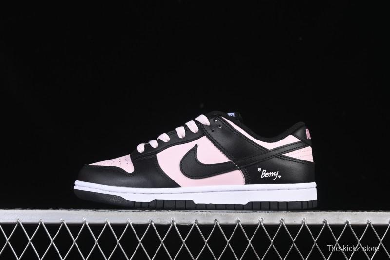 Nike SB Dunk Low Black Pink Valentine's Day Low-Top Casual Skate Shoes - DD1391-100