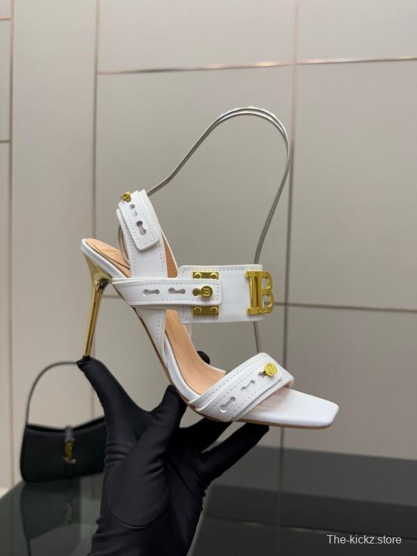 Balmain 2025/SS Metal Heel High Heel Sandals - KFY00320