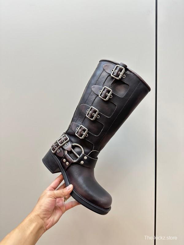 Miu Miu Fall/Winter 2025 Limited Edition Punk Style Martin Boots - LY00500