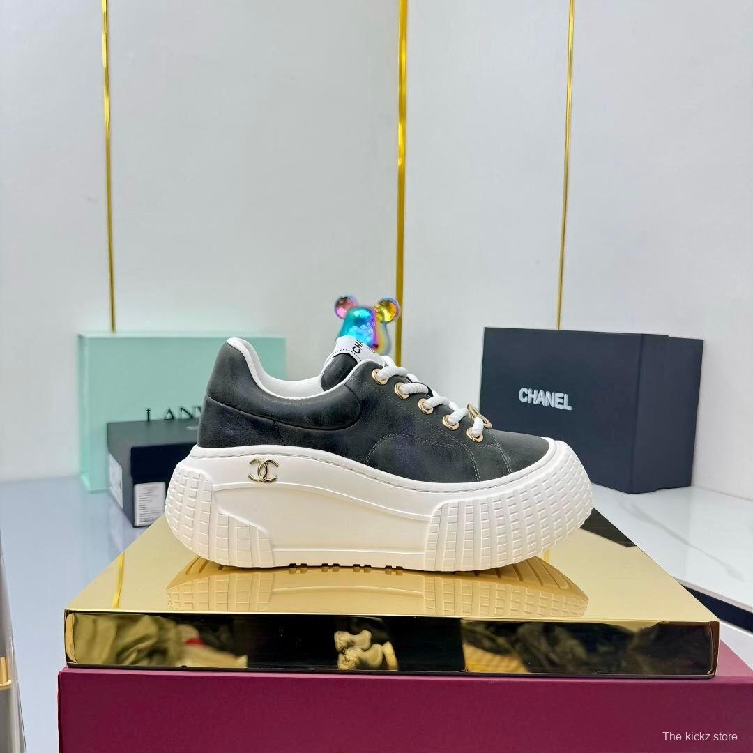 Chanel 2025 SS Loafers Panda Shoes Original Calfskin Casual Sneakers - LY00330