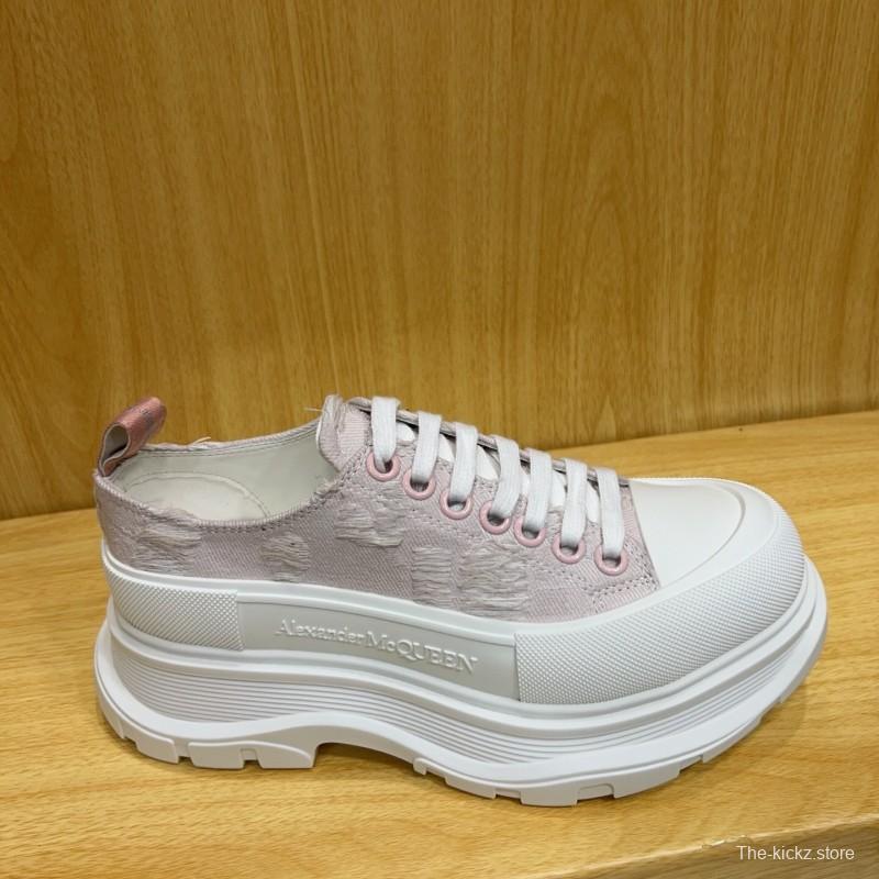 Alexander McQueen Spring Summer 2025 Blue Woven Platform Sneakers - AS00300