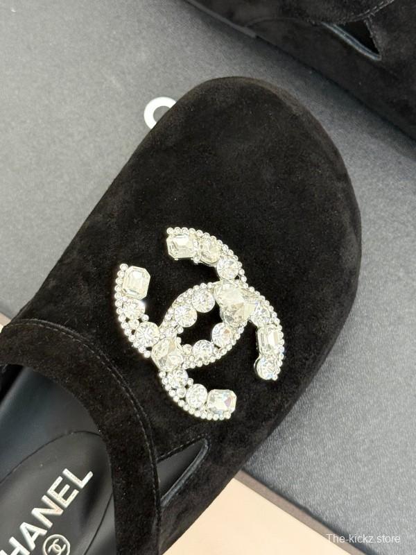 Chanel Classic CC Rhinestone Birkenstock Sandals - KFY00280
