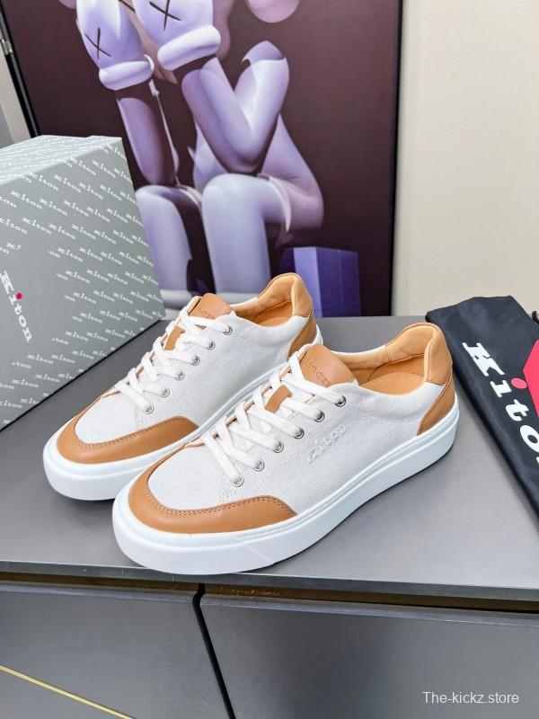 Kiton 2025 SS Tie-Detail Old Money Style Casual Men's Shoes - KFY00320