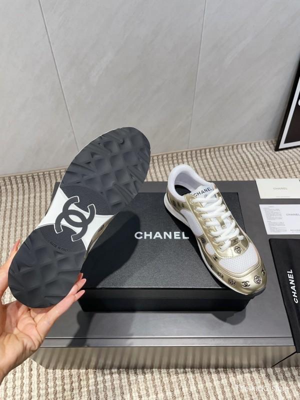 Chanel Silver Horn King II Casual Series Sneakers - KFY00330