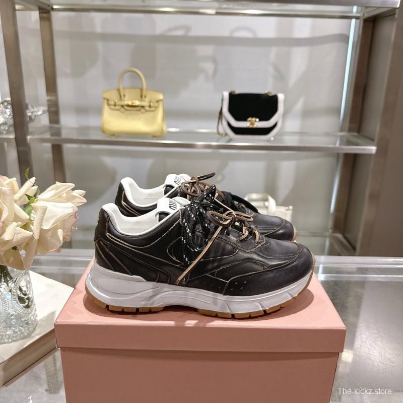 Miu Miu 2025 SS Dad Shoes Retro Style Athletic Sneakers - KFY00300/KFY00320