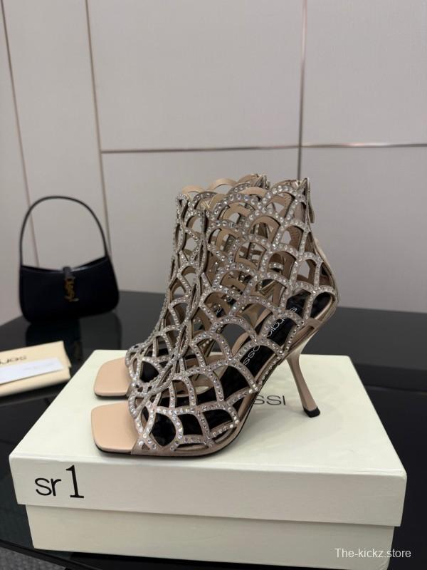 Sergio Rossi Mermaid Sandals 2025/SS Collection with Fishnet Design - KFY00470