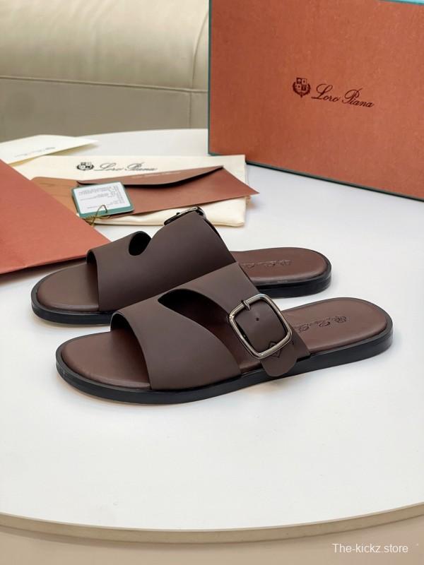 Loro Piana 2025/SS Men's Spring Summer Slippers with High-Quality Stitching and Comfortable Sole - AS00250